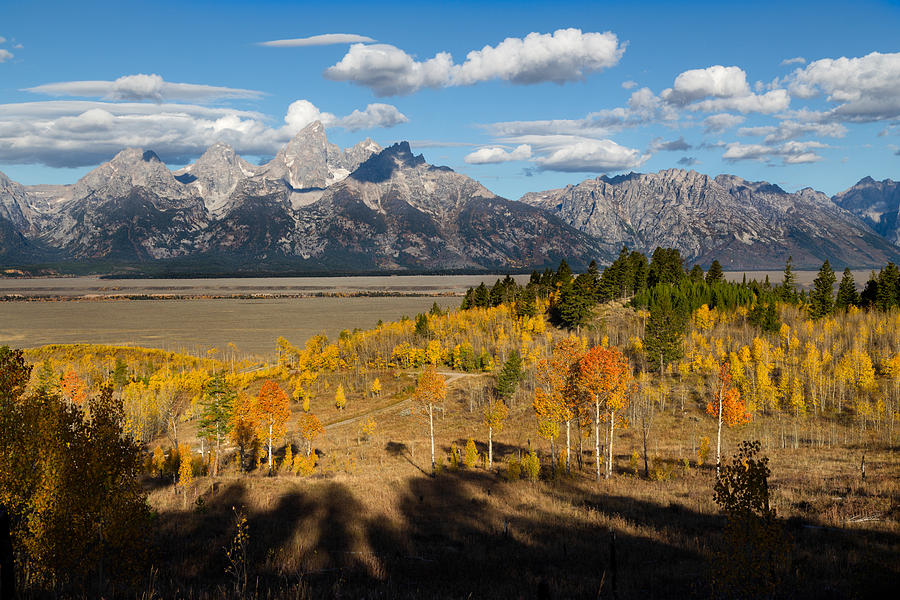 Grand Tetons in Autumn Photograph by Kathleen Bishop