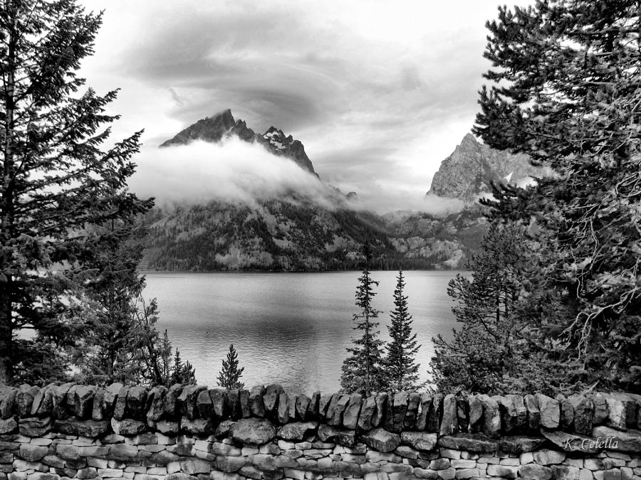 Grand Tetons in Black and White 5236 Photograph by Karen Celella - Fine ...