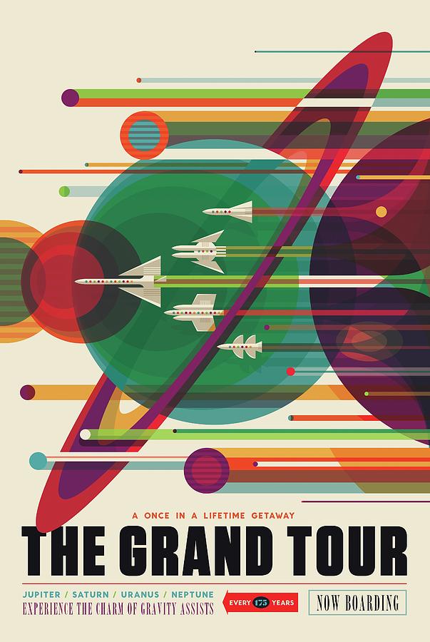 Grand Tour Space Tourism Poster Photograph by Jpl-caltech/science Photo Library