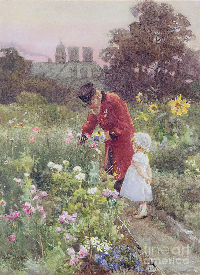 Flower Painting - Grandads Garden by Rose Maynard Barton