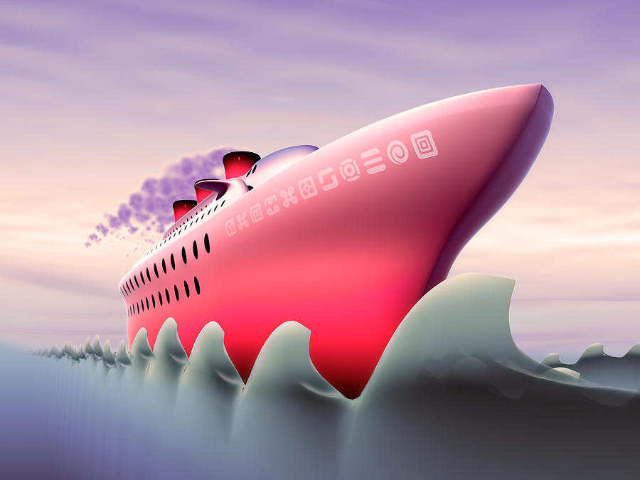 Ship Digital Art - Grande Pellicano by Denis Kozlov
