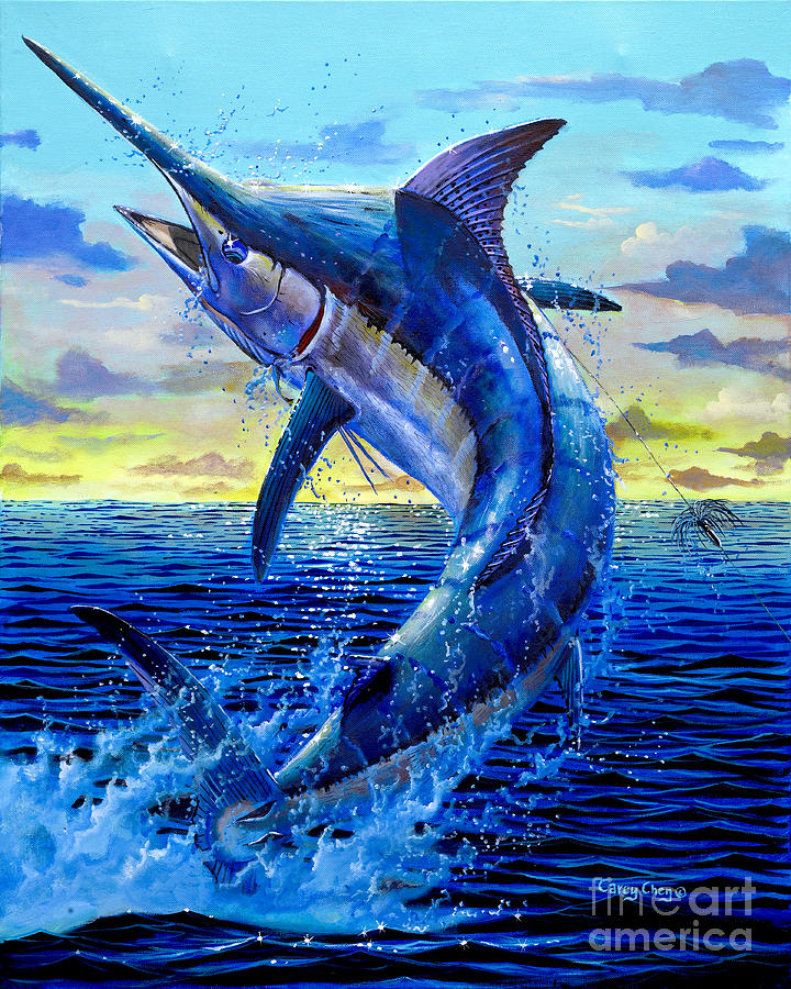 Swordfish Painting - Grander Off007 by Carey Chen