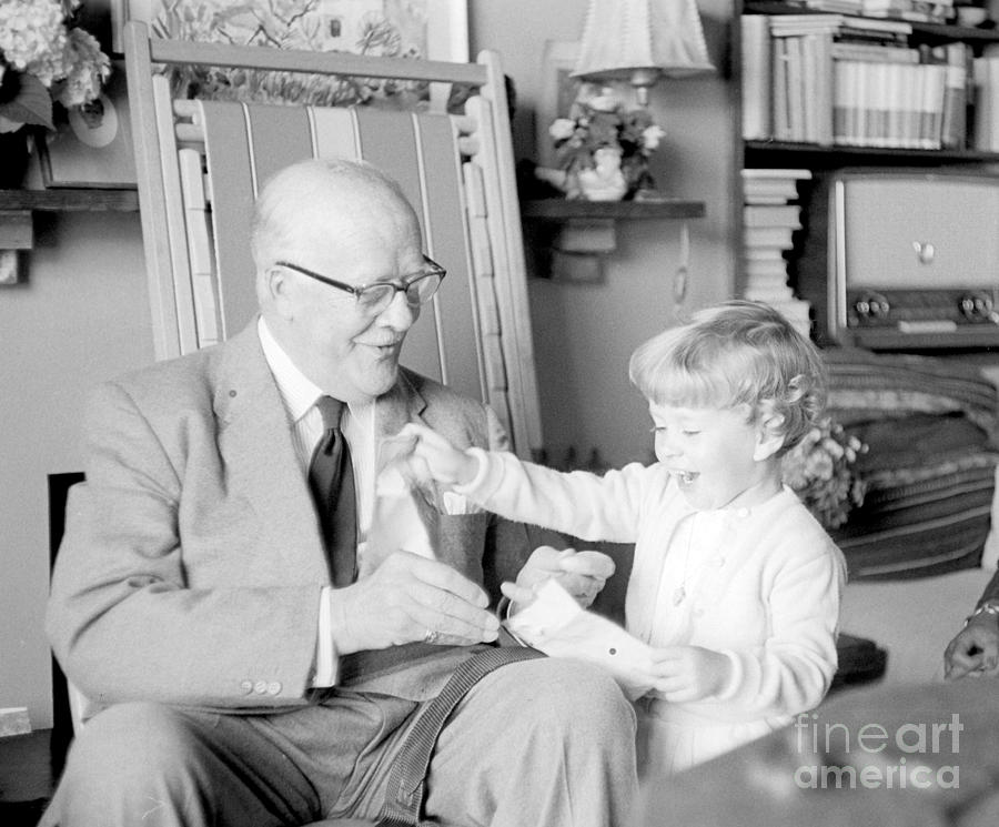 Grandfather Photograph - Grandfather Plays With Child by Julie Von Knorr Wedekind Grandfather Photograph - Grandfather Plays With Child by Julie Von Knorr Wedekind