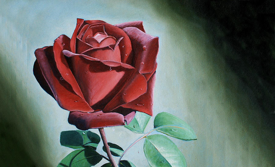 Rose Painting - Grandfathers proud by Dirk Schneemann