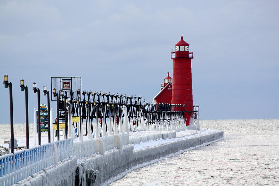 Grand Haven MI Lighthouse Photograph by Georgia Clare