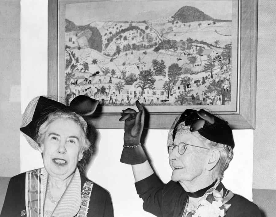 Black And White Photograph - Grandma Moses by Roger Higgins