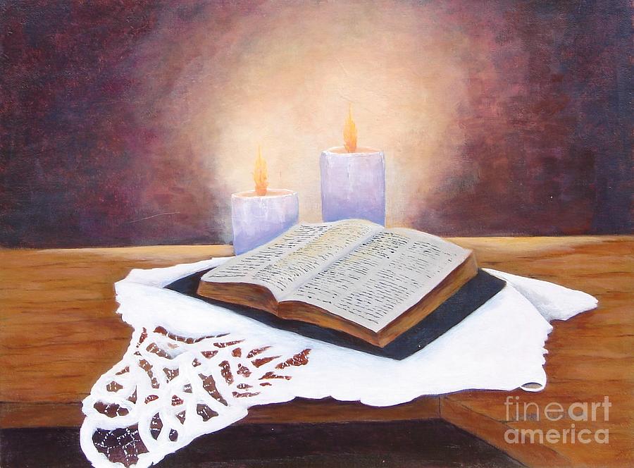 Grandmas Bible Painting by Jerry Walker