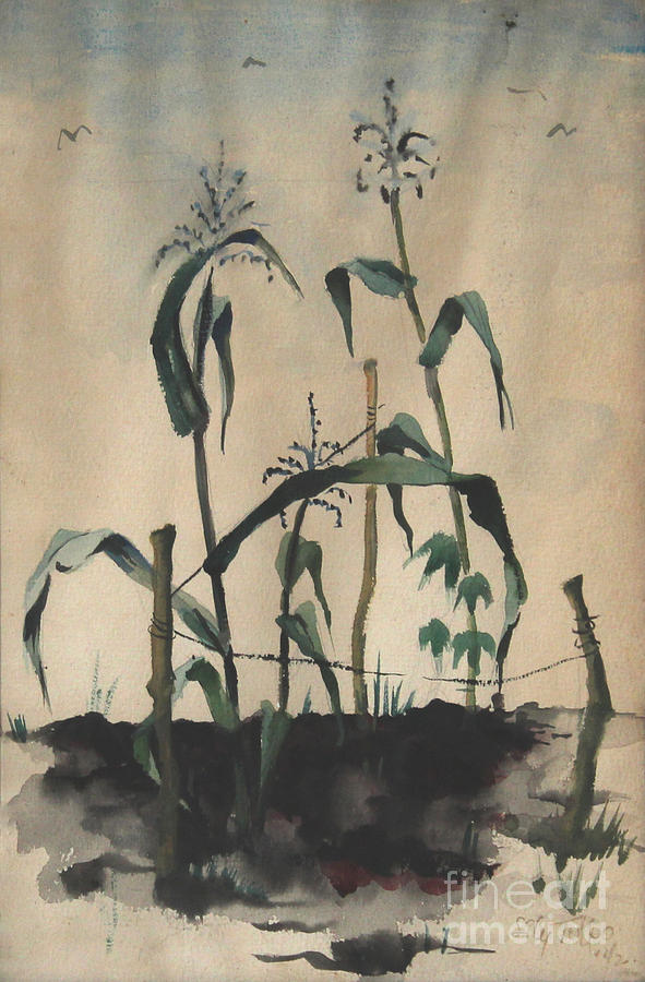 Grandmas Corn Painting by Art By Tolpo Collection
