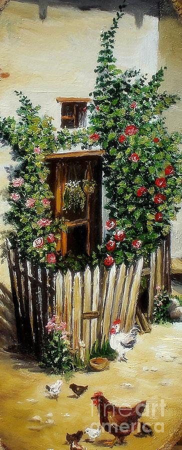 Grandmother s home Painting by Sorin Apostolescu