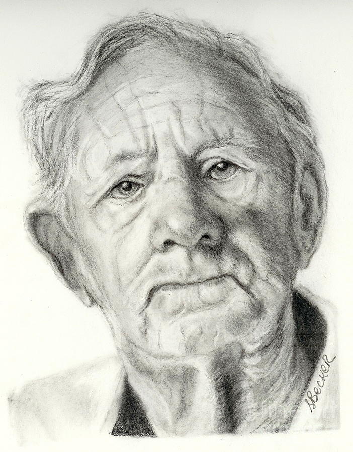 Grandpa Full of Grace Drawing Painting by Susan A Becker
