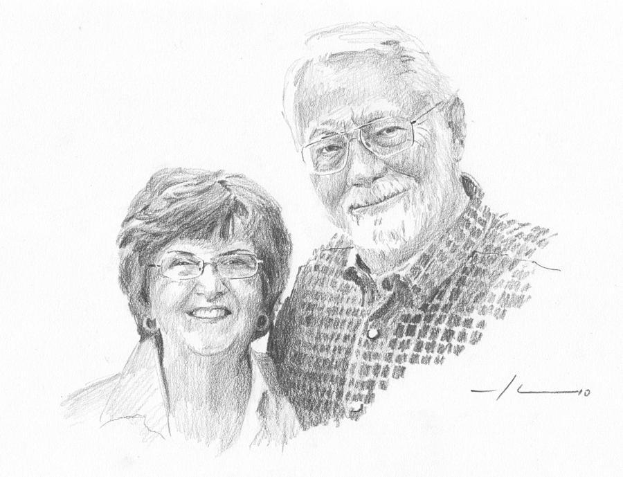Grandparents Outline Illustration 21297491 - Megapixl