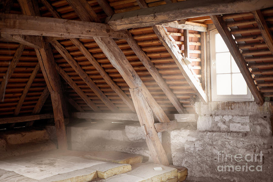 Architecture Photograph - Grandpas attic by Delphimages Photo Creations