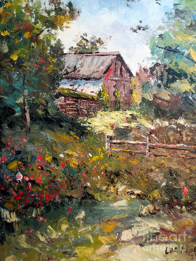 Grandpas Barn Painting by Lee Piper