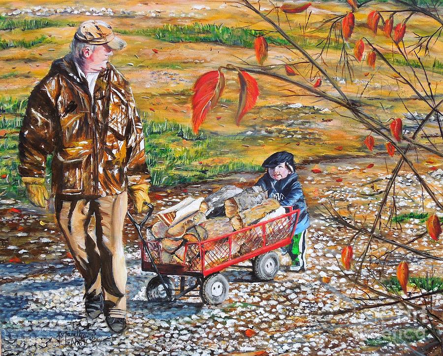 Grandpas helper Painting by Marilyn McNish