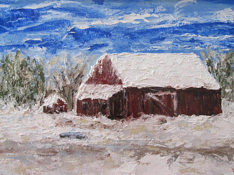 Grandpas Old barn Painting by Lorraine Centrella