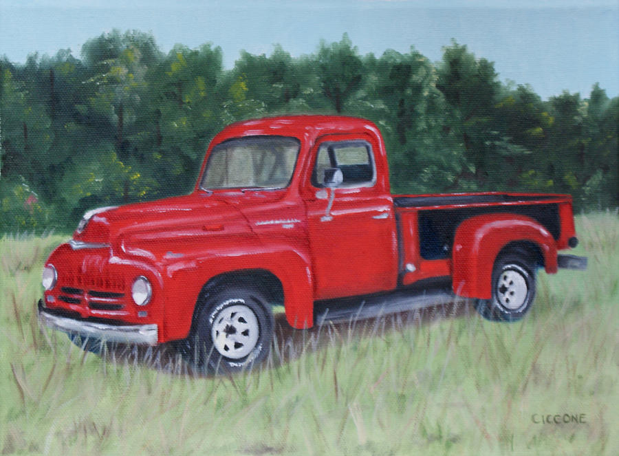 Grandpas Truck Painting by Jill Ciccone Pike