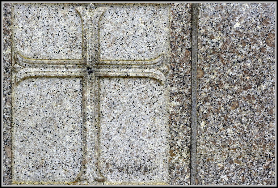Architecture Photograph - Granite Cross by Kathy Barney