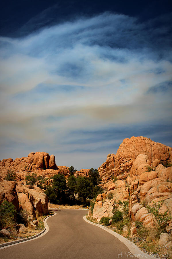 Granite Dells Smoke Filled Sky Photograph by Aaron Burrows