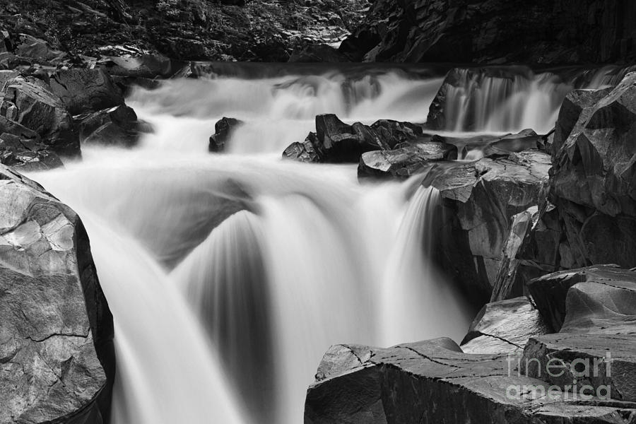 Black And White Photograph - Granite Falls Black and White by Mark Kiver
