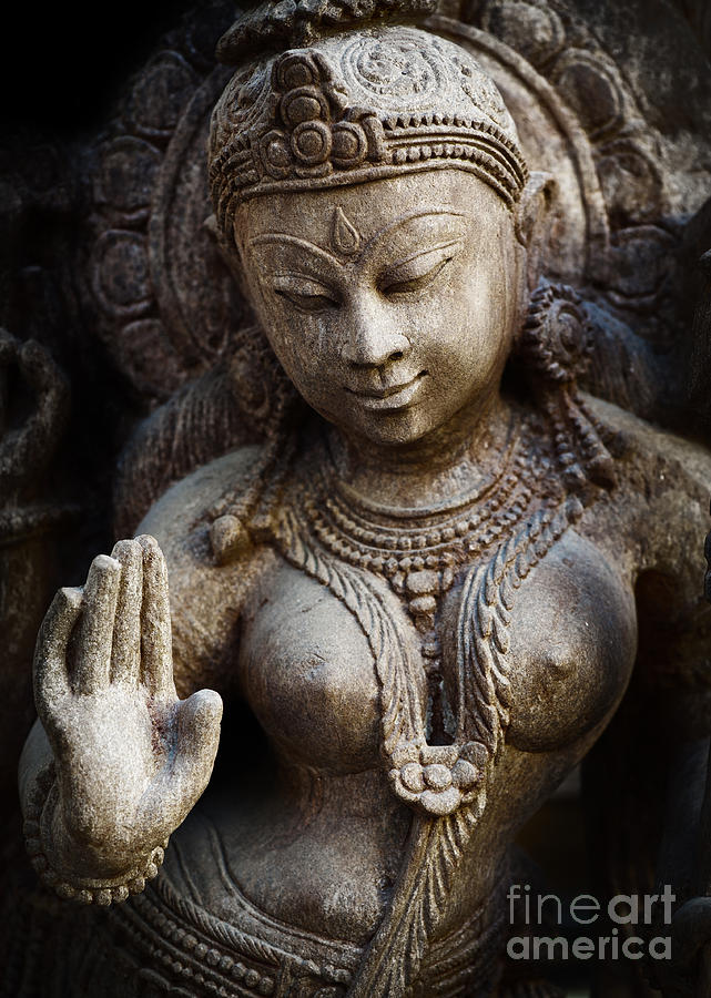 Granite Photograph - Granite Indian Goddess by Tim Gainey