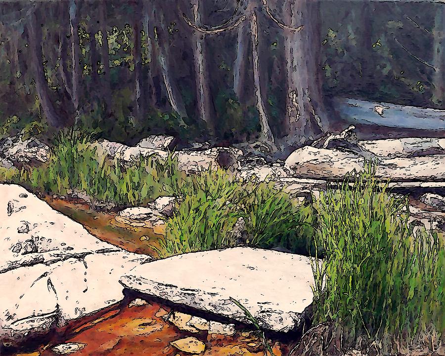 Nature Painting - Granite On Beach by Stanley  Funk