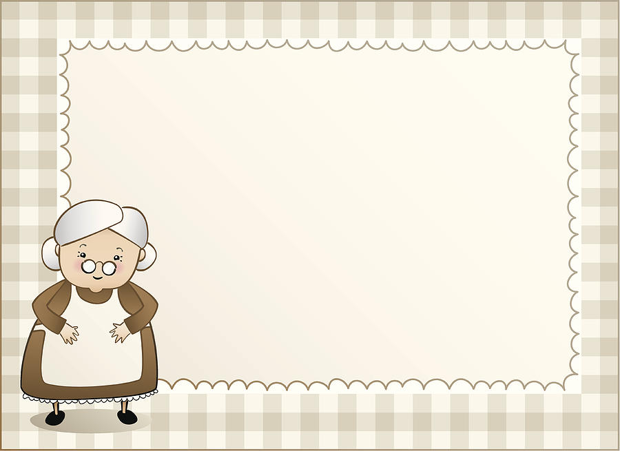 Granny gingham background left Drawing by Dutchkris