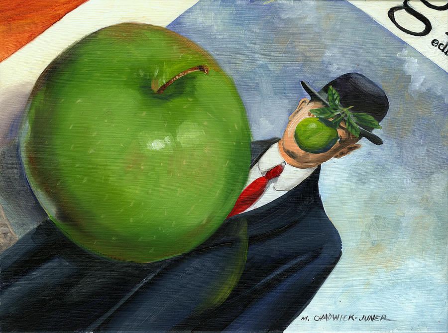 Granny Smith on Magritte Painting by Marguerite Chadwick-Juner