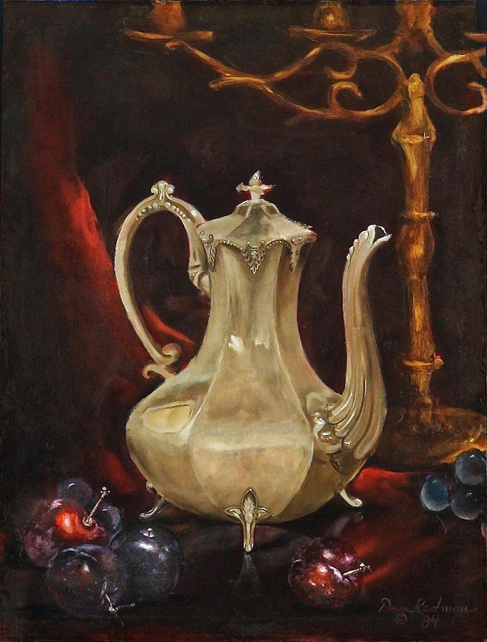 Still Life Painting - Grannys Teapot by Dan Redmon