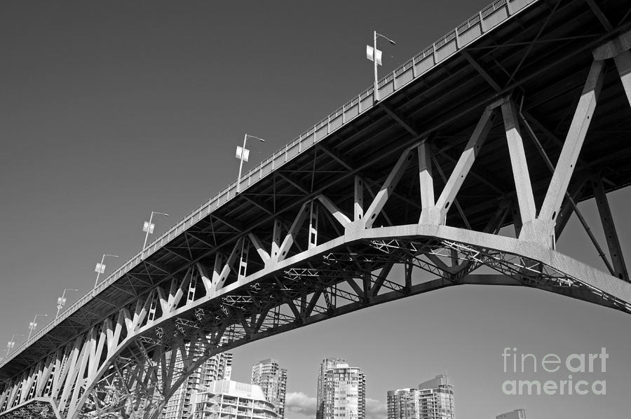 Granville Bridge Vancouver Photograph by John  Mitchell