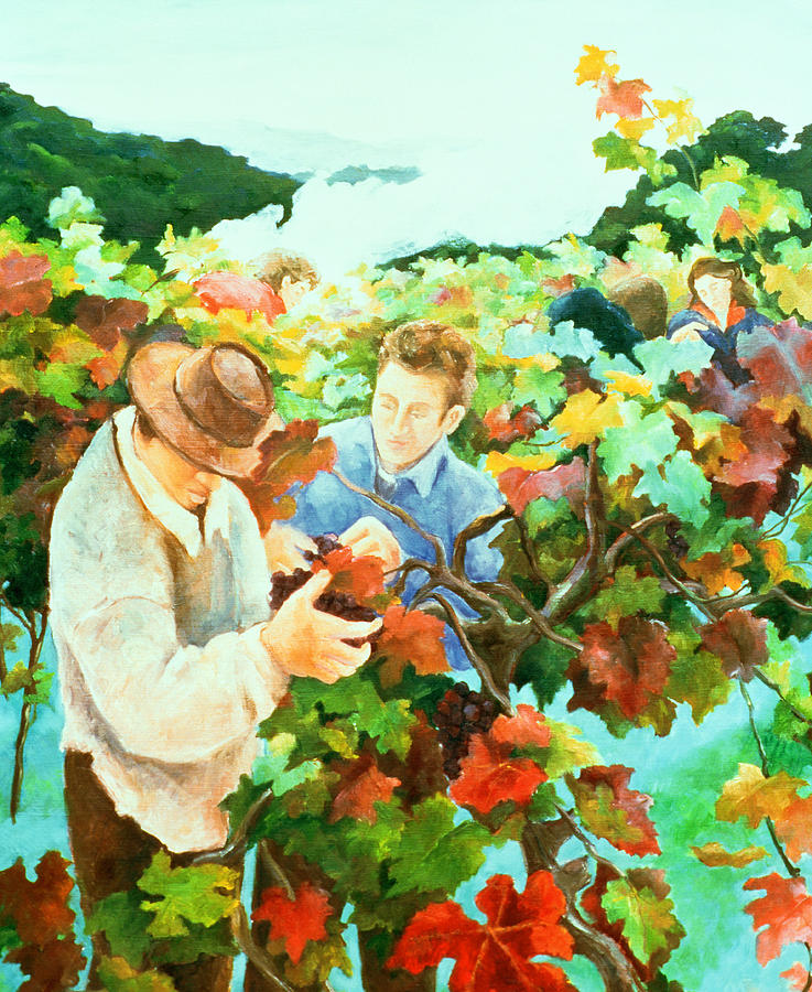 Grape Pickers Painting by Cristiana Angelini