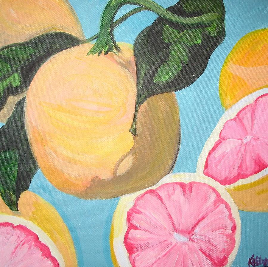 Grapefruit Painting by Kelly Simpson Hagen