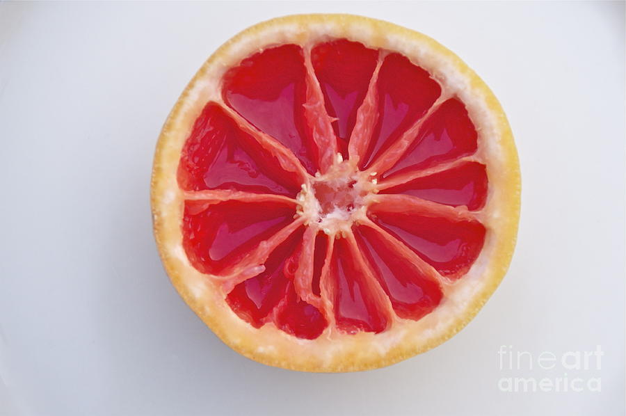 Abstract Photograph - Grapefruit Mandala by Sean Griffin
