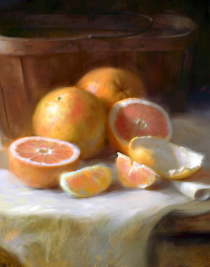 Grapefruit Painting - Grapefruit by Robert Papp