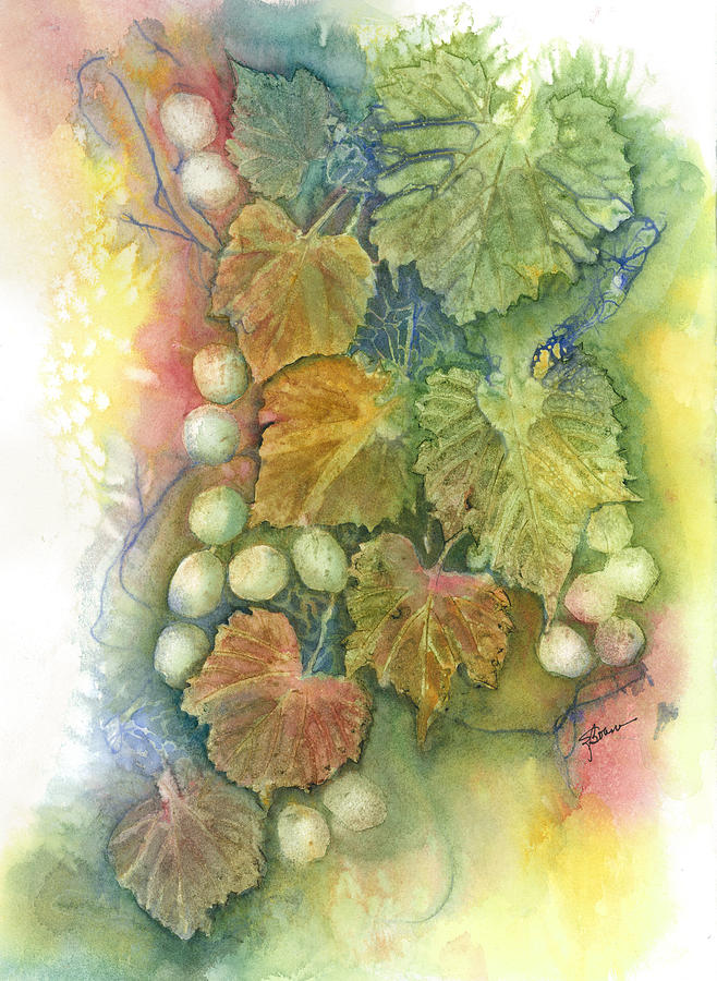 Grapes 2 Painting by Elise Boam