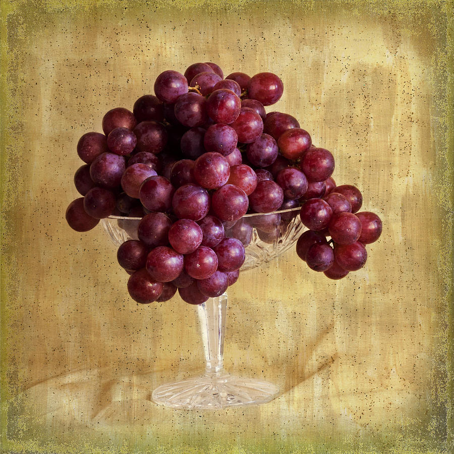 Grapes And Crystal Still Life Photograph by Sandra Foster
