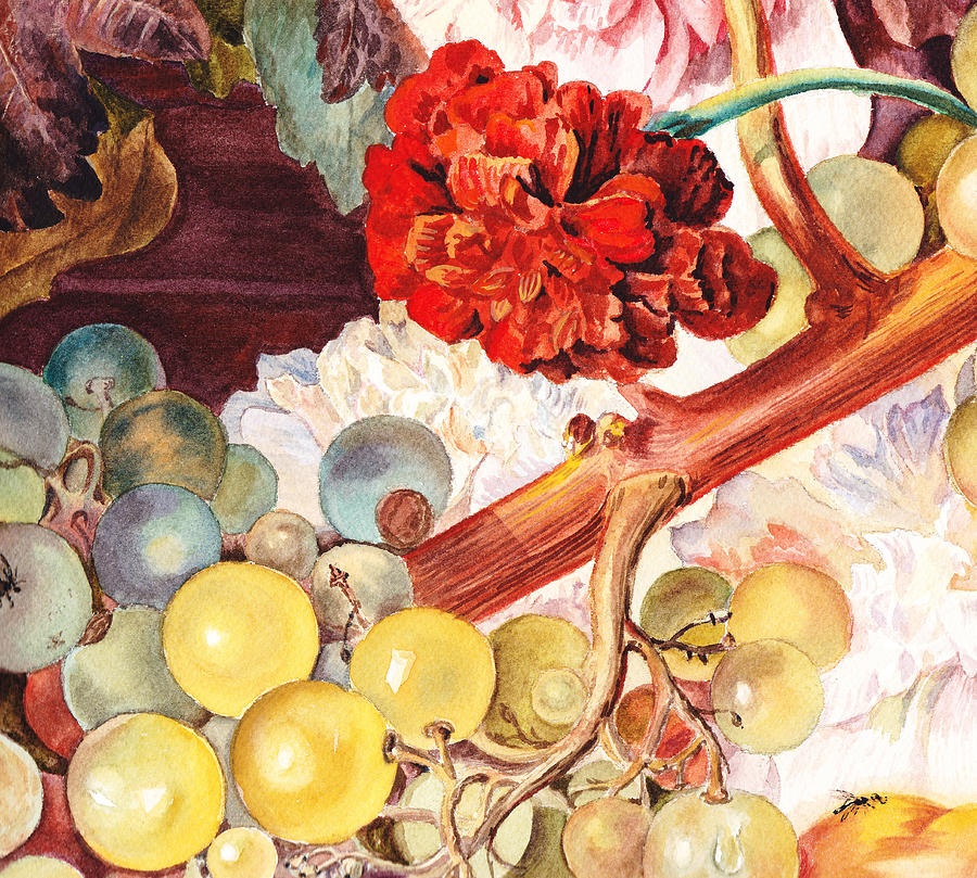 Grapes and Flowers from the Old Master Painting by Irina Sztukowski