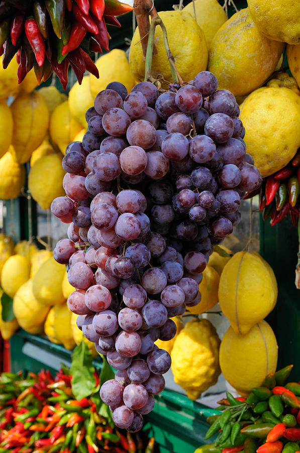 Grapes and lemons - fresh fruit Photograph by Matthias Hauser
