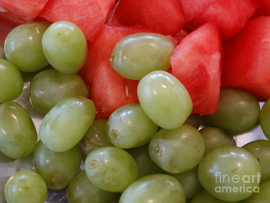 Grapes And Watermelon Photograph by Joseph Baril