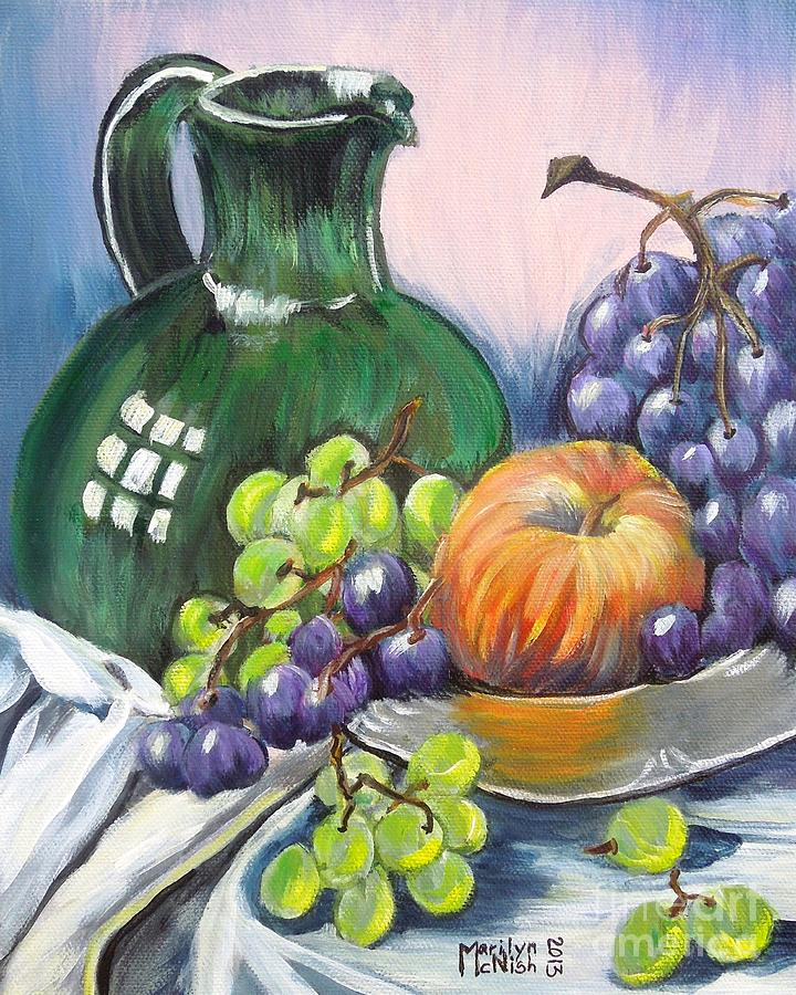 Grapes Galore Painting by Marilyn McNish