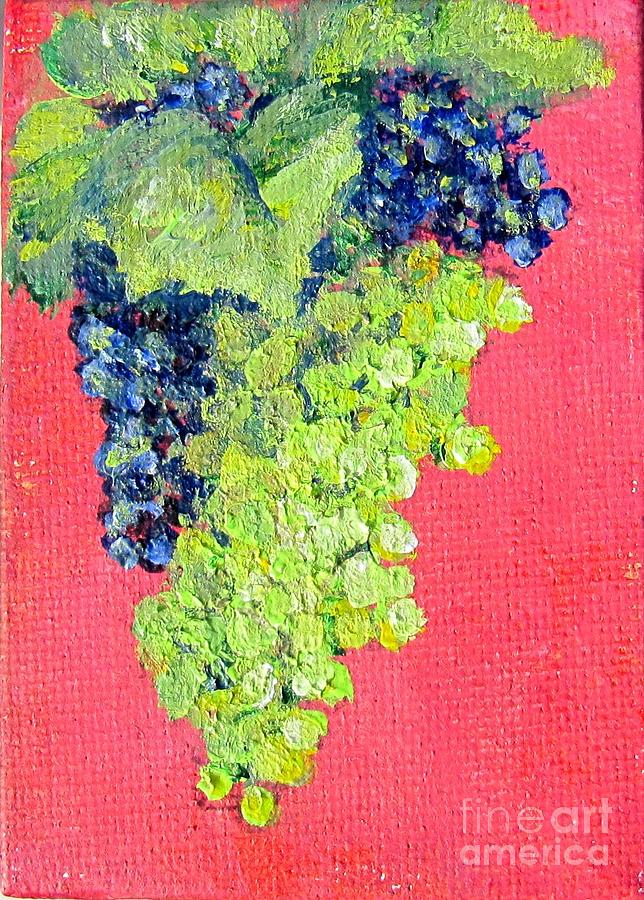 Ripening Grapes  Painting by Laurie Morgan