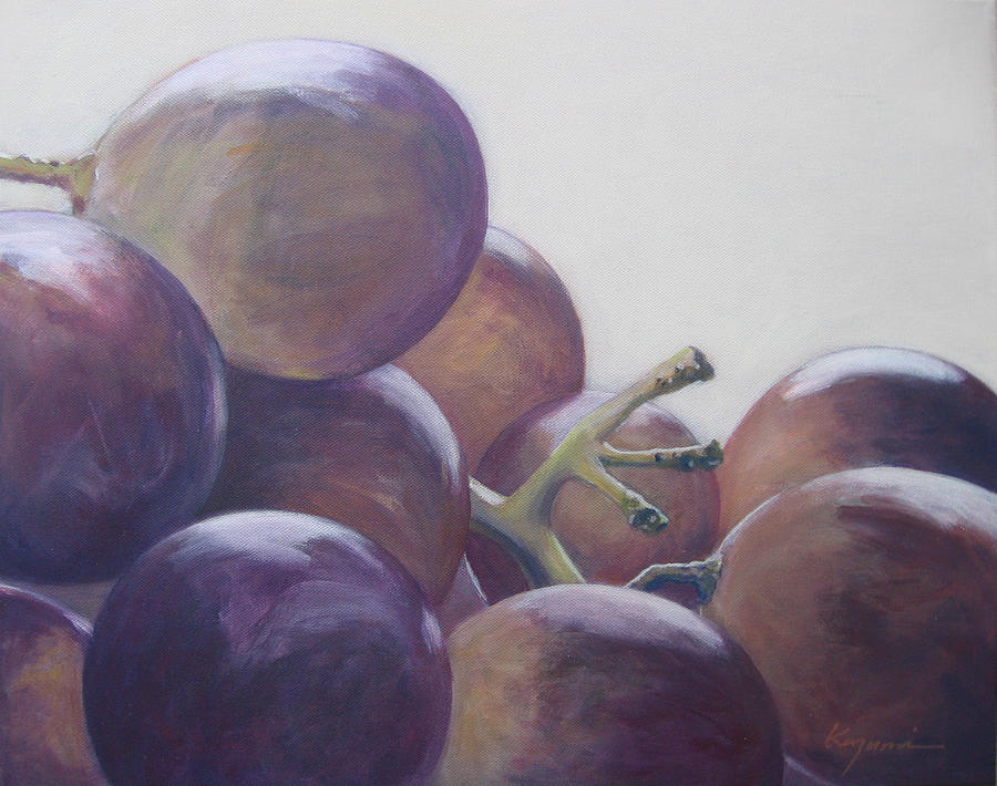 Grapes No.5 Painting by Kazumi Whitemoon