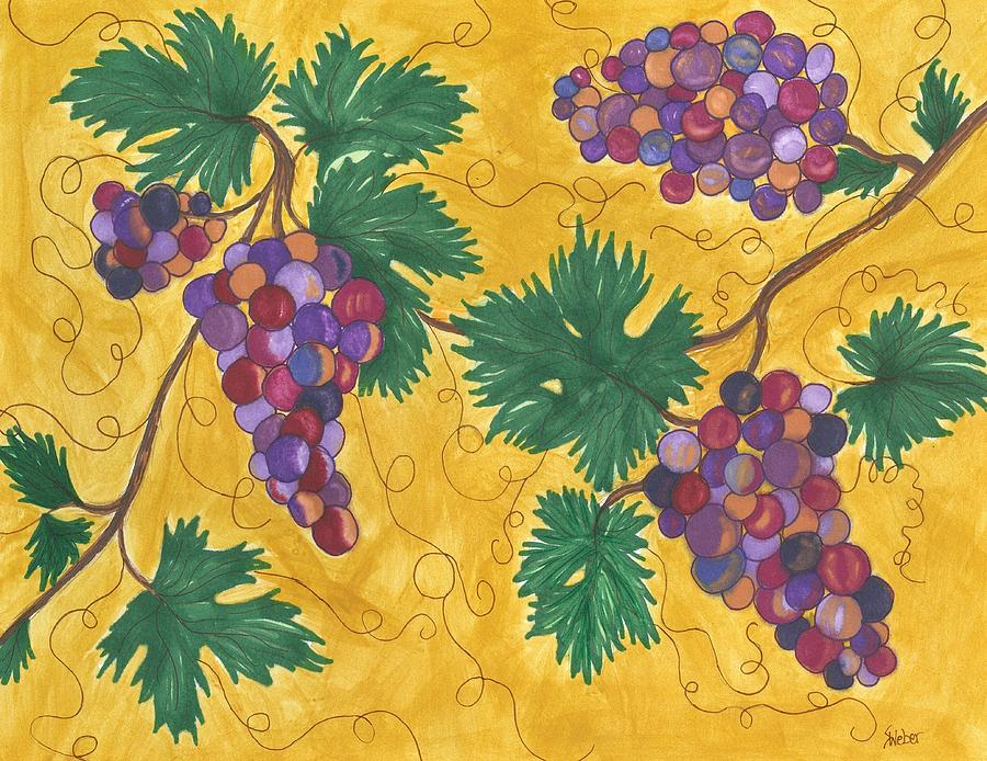 Grape Painting - Grapes of Wrath by Susie Weber