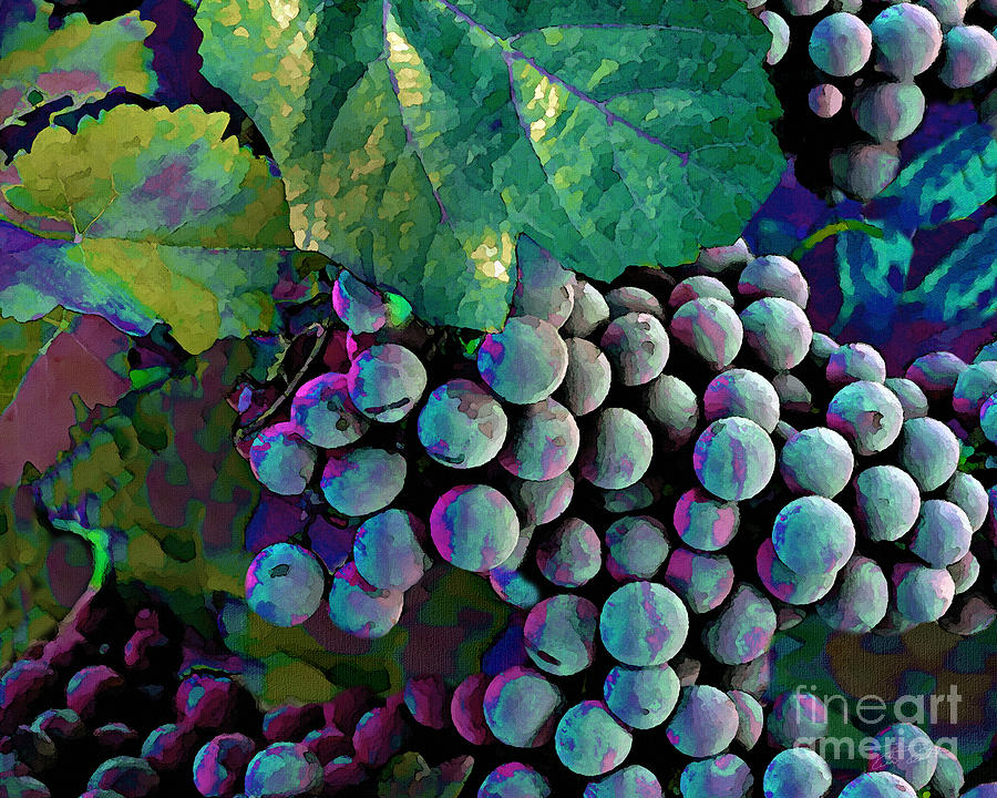 Grape Painting - Grapes Painterly by Peter Piatt