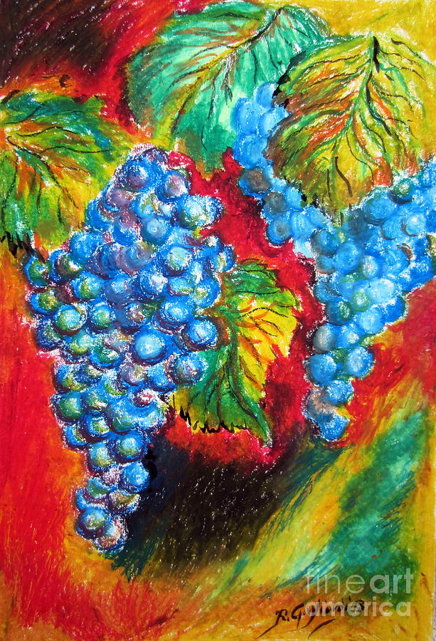Grapes Painting by Roberto Gagliardi