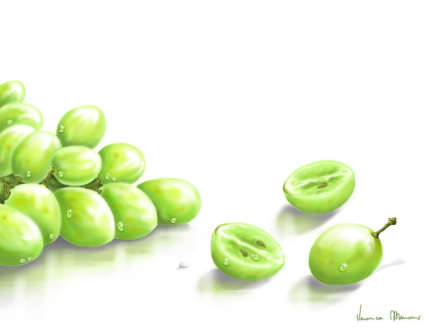 Grapes Painting by Veronica Minozzi