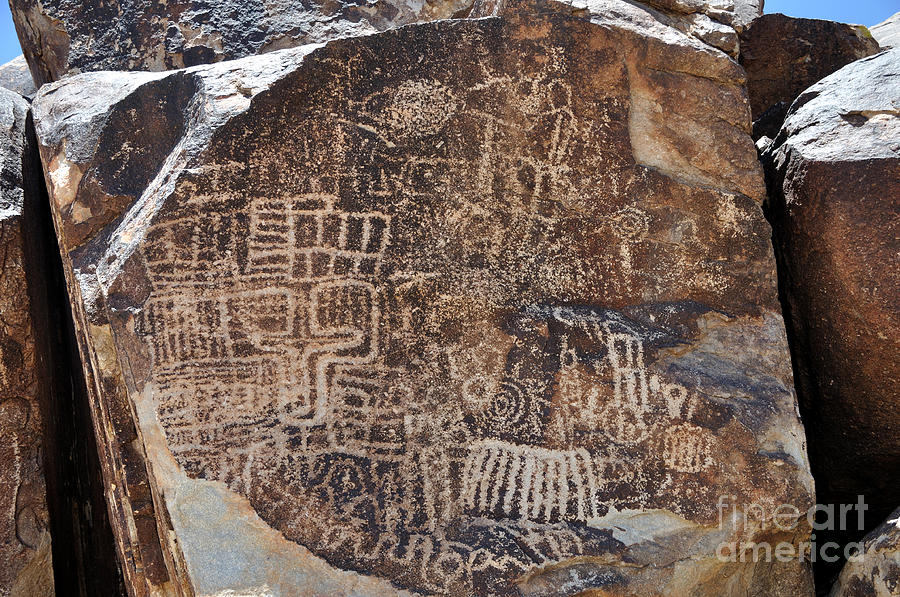 Grapevine Canyon Indian Petroglyphs Photograph by Gary Whitton