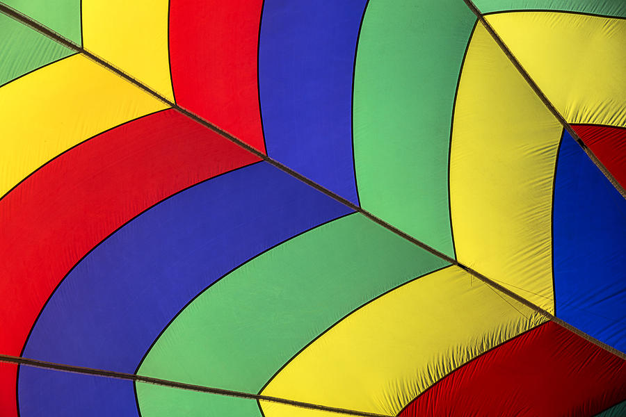 Transportation Photograph - Graphic hot air balloon detail by Garry Gay