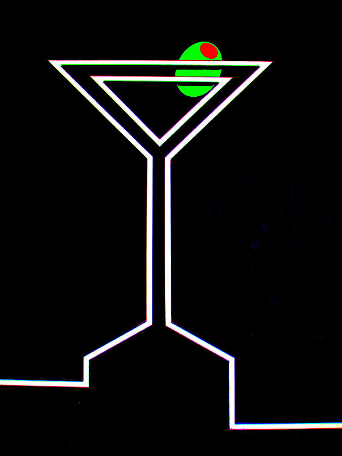 Martini Digital Art - Graphic Martini by Randall Weidner