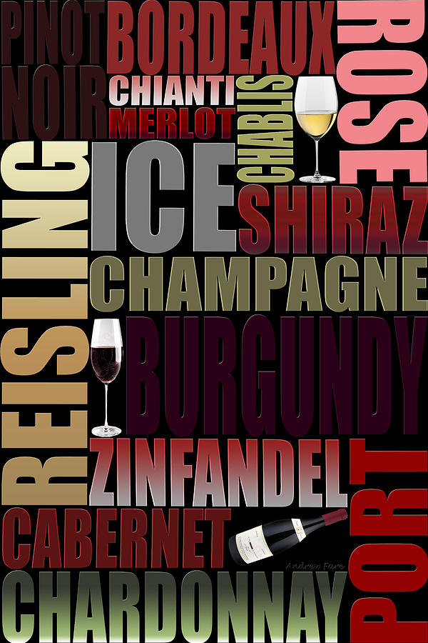 Wine Photograph - Graphic Wine 2 by Andrew Fare