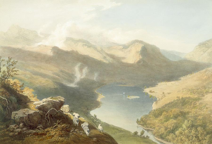 Sheep Drawing - Grasmere From Langdale Fell, From The by James Baker Pyne